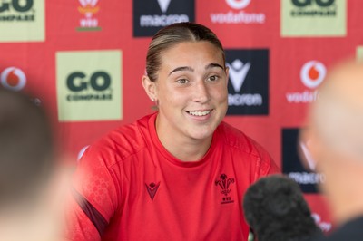 180626 - Wales Women Rugby Media Conference - Anwen Owen during a media conference ahead of the match against The Barbarians at the Allianz Stadium