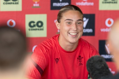 180626 - Wales Women Rugby Media Conference - Anwen Owen during a media conference ahead of the match against The Barbarians at the Allianz Stadium