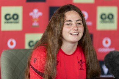 180626 - Wales Women Rugby Media Conference - Lily Hawkins during a media conference ahead of the match against The Barbarians at the Allianz Stadium