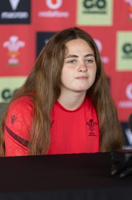 180626 - Wales Women Rugby Media Conference - Lily Hawkins during a media conference ahead of the match against The Barbarians at the Allianz Stadium