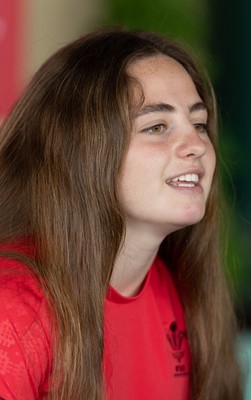180626 - Wales Women Rugby Media Conference - Lily Hawkins during a media conference ahead of the match against The Barbarians at the Allianz Stadium