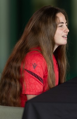 180626 - Wales Women Rugby Media Conference - Lily Hawkins during a media conference ahead of the match against The Barbarians at the Allianz Stadium