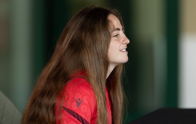 180626 - Wales Women Rugby Media Conference - Lily Hawkins during a media conference ahead of the match against The Barbarians at the Allianz Stadium