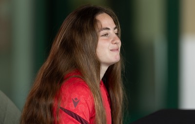 180626 - Wales Women Rugby Media Conference - Lily Hawkins during a media conference ahead of the match against The Barbarians at the Allianz Stadium