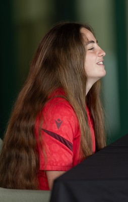 180626 - Wales Women Rugby Media Conference - Lily Hawkins during a media conference ahead of the match against The Barbarians at the Allianz Stadium