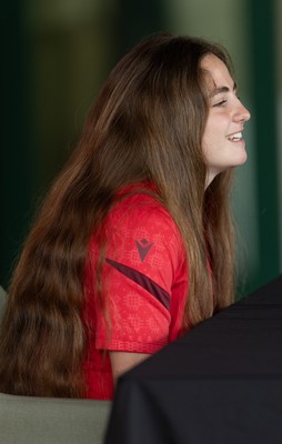 180626 - Wales Women Rugby Media Conference - Lily Hawkins during a media conference ahead of the match against The Barbarians at the Allianz Stadium