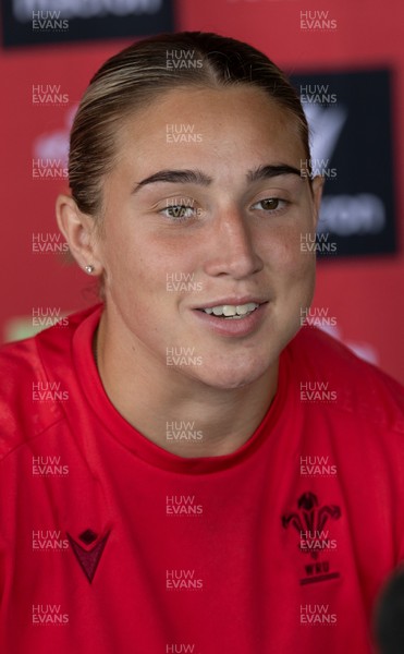 180626 - Wales Women Rugby Media Conference - Anwen Owen during a media conference ahead of the match against The Barbarians at the Allianz Stadium