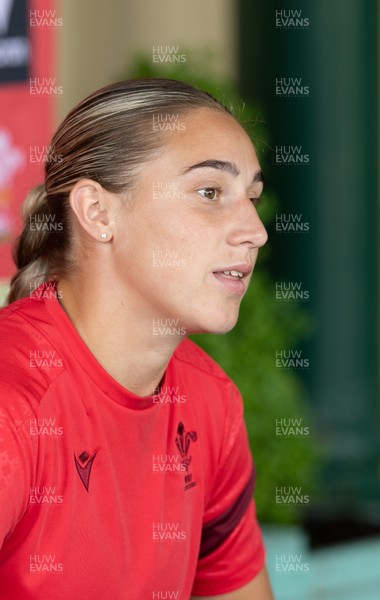 180626 - Wales Women Rugby Media Conference - Anwen Owen during a media conference ahead of the match against The Barbarians at the Allianz Stadium