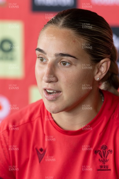 180626 - Wales Women Rugby Media Conference - Anwen Owen during a media conference ahead of the match against The Barbarians at the Allianz Stadium