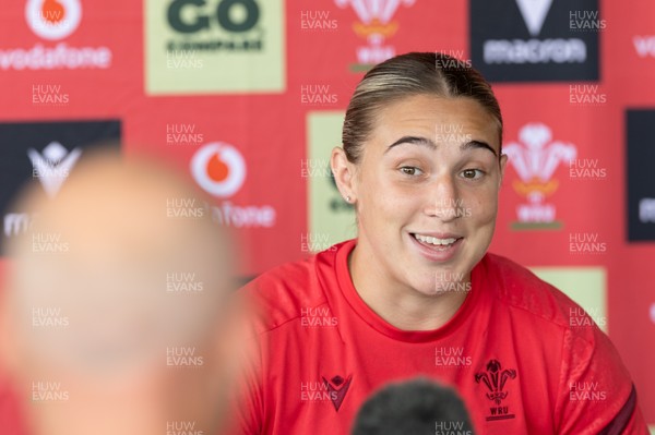 180626 - Wales Women Rugby Media Conference - Anwen Owen during a media conference ahead of the match against The Barbarians at the Allianz Stadium