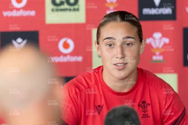 180626 - Wales Women Rugby Media Conference - Anwen Owen during a media conference ahead of the match against The Barbarians at the Allianz Stadium