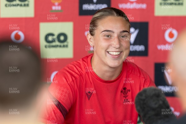 180626 - Wales Women Rugby Media Conference - Anwen Owen during a media conference ahead of the match against The Barbarians at the Allianz Stadium