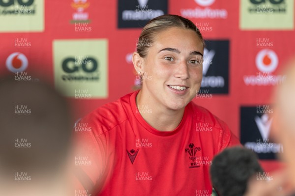 180626 - Wales Women Rugby Media Conference - Anwen Owen during a media conference ahead of the match against The Barbarians at the Allianz Stadium