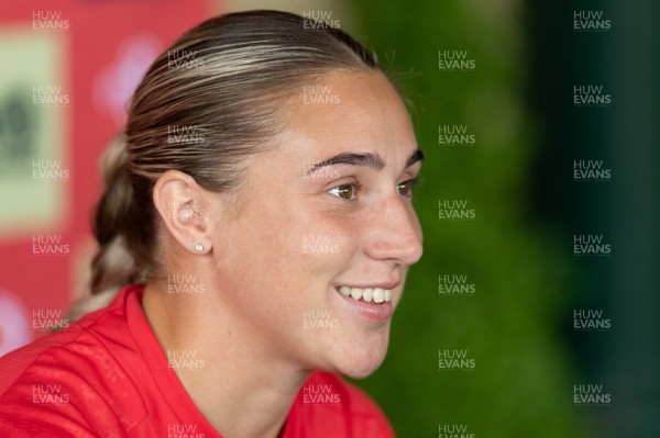 180626 - Wales Women Rugby Media Conference - Anwen Owen during a media conference ahead of the match against The Barbarians at the Allianz Stadium