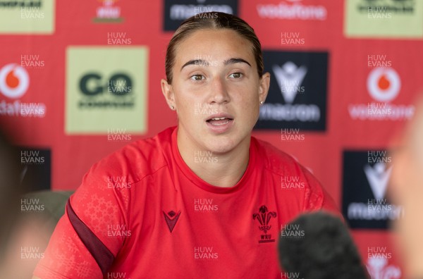 180626 - Wales Women Rugby Media Conference - Anwen Owen during a media conference ahead of the match against The Barbarians at the Allianz Stadium