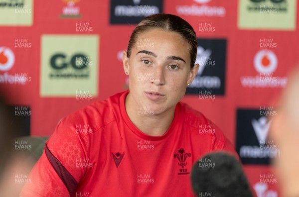 180626 - Wales Women Rugby Media Conference - Anwen Owen during a media conference ahead of the match against The Barbarians at the Allianz Stadium