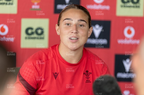 180626 - Wales Women Rugby Media Conference - Anwen Owen during a media conference ahead of the match against The Barbarians at the Allianz Stadium