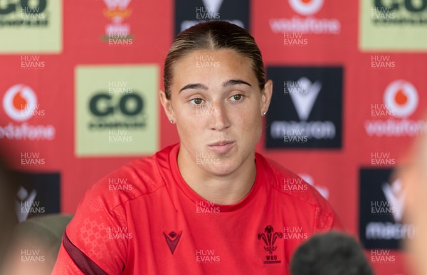 180626 - Wales Women Rugby Media Conference - Anwen Owen during a media conference ahead of the match against The Barbarians at the Allianz Stadium