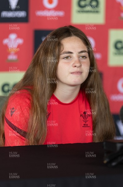 180626 - Wales Women Rugby Media Conference - Lily Hawkins during a media conference ahead of the match against The Barbarians at the Allianz Stadium