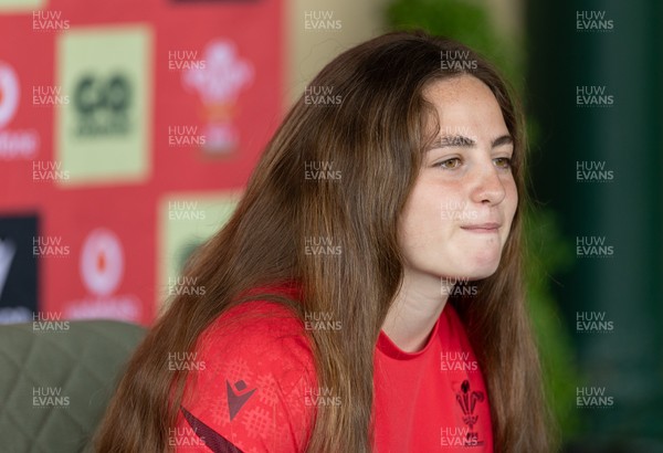 180626 - Wales Women Rugby Media Conference - Lily Hawkins during a media conference ahead of the match against The Barbarians at the Allianz Stadium