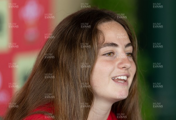 180626 - Wales Women Rugby Media Conference - Lily Hawkins during a media conference ahead of the match against The Barbarians at the Allianz Stadium