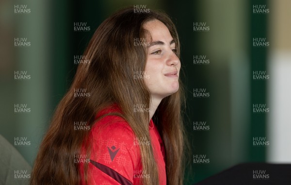 180626 - Wales Women Rugby Media Conference - Lily Hawkins during a media conference ahead of the match against The Barbarians at the Allianz Stadium