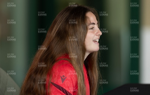 180626 - Wales Women Rugby Media Conference - Lily Hawkins during a media conference ahead of the match against The Barbarians at the Allianz Stadium