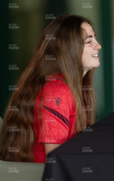 180626 - Wales Women Rugby Media Conference - Lily Hawkins during a media conference ahead of the match against The Barbarians at the Allianz Stadium