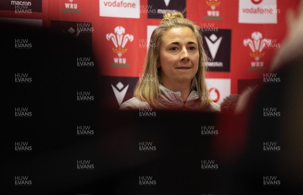 200323 - Wales Women Rugby Media Conference - Elinor Snowsill during a media conference ahead of the first game of the Women’s 6 Nations against Ireland