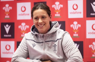 280323 - Wales Women Rugby Media Conference - Sioned Harries of Wales speaks to media ahead of the Women’s 6 Nations match against Scotland