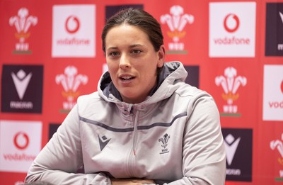 280323 - Wales Women Rugby Media Conference - Sioned Harries of Wales speaks to media ahead of the Women’s 6 Nations match against Scotland