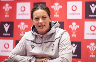 280323 - Wales Women Rugby Media Conference - Sioned Harries of Wales speaks to media ahead of the Women’s 6 Nations match against Scotland