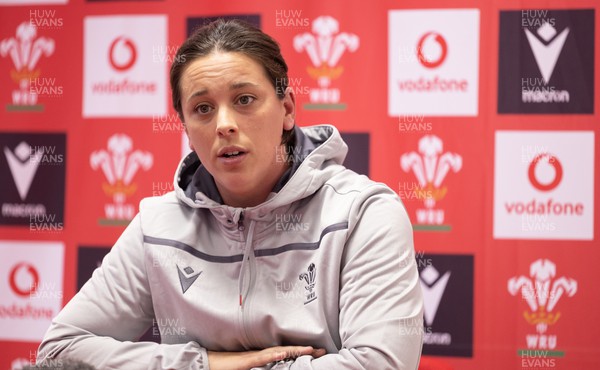 280323 - Wales Women Rugby Media Conference - Sioned Harries of Wales speaks to media ahead of the Women’s 6 Nations match against Scotland