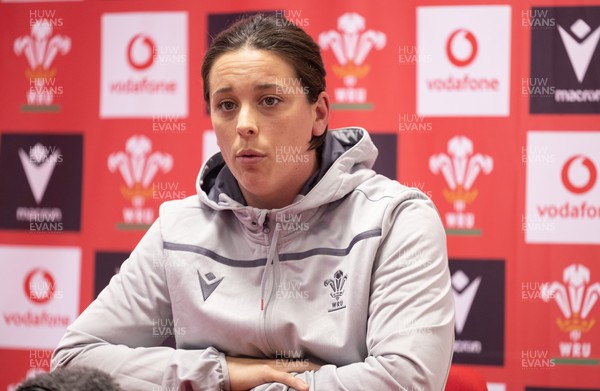 280323 - Wales Women Rugby Media Conference - Sioned Harries of Wales speaks to media ahead of the Women’s 6 Nations match against Scotland