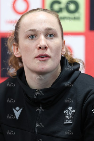190324 - Wales Women Rugby Media Session - Jenny Hesketh during media session ahead of the start of the Women’s 6 Nations