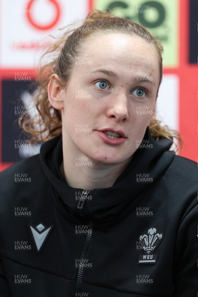 190324 - Wales Women Rugby Media Session - Jenny Hesketh during media session ahead of the start of the Women’s 6 Nations