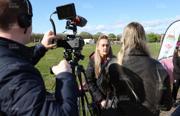 190424 - Wales Women Rugby Media session - Hannah Jones during a media session held at the Urdd WRU 7s ahead of Wales’ Guinness 6 Nations match against France