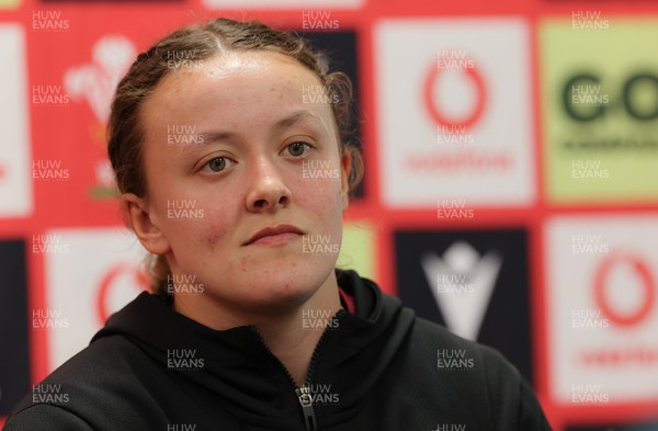 230424 - Wales Women Media Session - Lleucu George speaks to the media ahead of Wales’ Guinness Women’s 6 Nations match against Italy