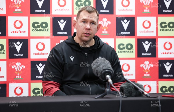 280324 - Wales Women Rugby Media Session  - Ioan Cunningham, Wales Women head coach, during media conference ahead of the Guinness Women’s 6 Nations match against England