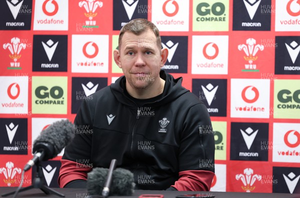 280324 - Wales Women Rugby Media Session  - Ioan Cunningham, Wales Women head coach, during media conference ahead of the Guinness Women’s 6 Nations match against England