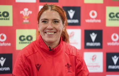 010426 - Wales Women Rugby Press Conference - Georgia Evans during a press conference ahead for the start of the Women’s 6 Nations