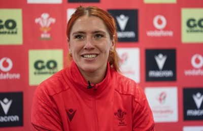 010426 - Wales Women Rugby Press Conference - Georgia Evans during a press conference ahead for the start of the Women’s 6 Nations