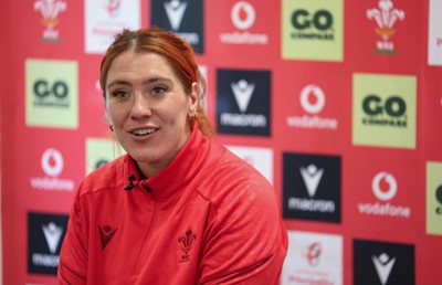 010426 - Wales Women Rugby Press Conference - Georgia Evans during a press conference ahead for the start of the Women’s 6 Nations