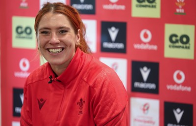 010426 - Wales Women Rugby Press Conference - Georgia Evans during a press conference ahead for the start of the Women’s 6 Nations