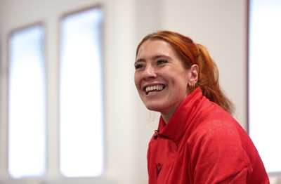 010426 - Wales Women Rugby Press Conference - Georgia Evans during a press conference ahead for the start of the Women’s 6 Nations