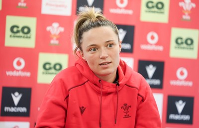 010426 - Wales Women Rugby Press Conference - Alisha Joyce during a press conference ahead for the start of the Women’s 6 Nations