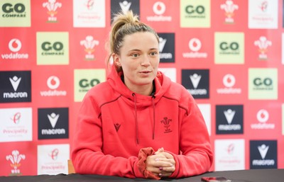 010426 - Wales Women Rugby Press Conference - Alisha Joyce during a press conference ahead for the start of the Women’s 6 Nations