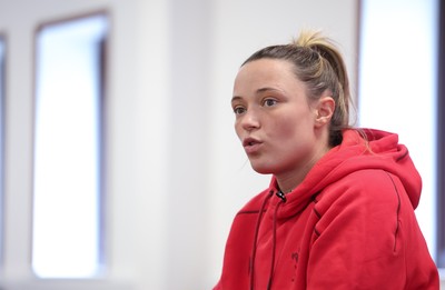 010426 - Wales Women Rugby Press Conference - Alisha Joyce during a press conference ahead for the start of the Women’s 6 Nations