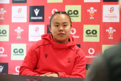 010426 - Wales Women Rugby Press Conference - Jenna De Vera during a press conference ahead for the start of the Women’s 6 Nations