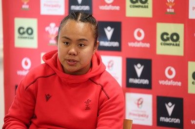 010426 - Wales Women Rugby Press Conference - Jenna De Vera during a press conference ahead for the start of the Women’s 6 Nations
